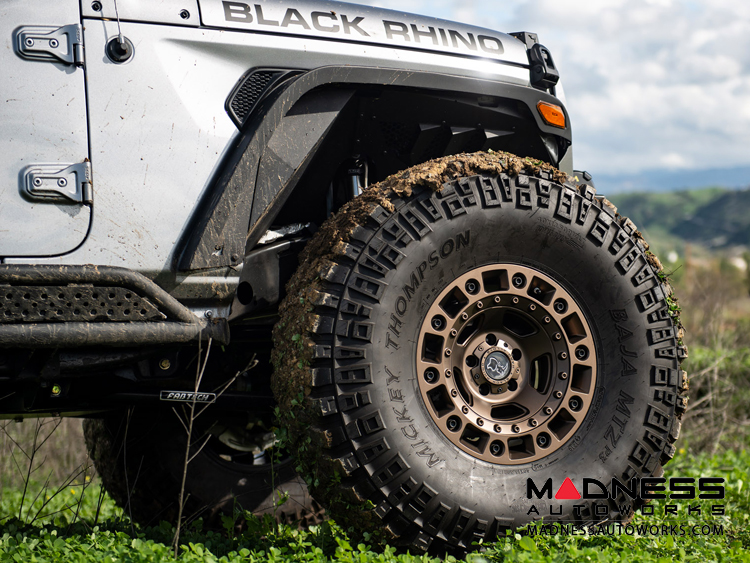 Jeep Wrangler JL Custom Wheels by Black Rhino 18 x 9.5 Cinco Bronze w/ Black Bolt